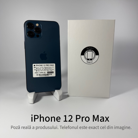 iPhone 12 Pro Max 512GB Blue Grad A – Second Hand - GARANȚIE 2 ANI