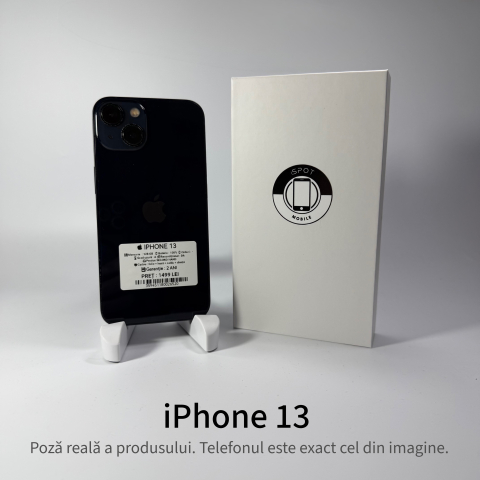 iPhone - iPhone 13 128GB Midnight Grad A • Second Hand • GARANȚIE 2 ANI