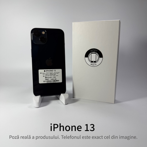 iPhone - iPhone 13 128GB Midnight Grad A- • Second Hand • GARANȚIE 2 ANI