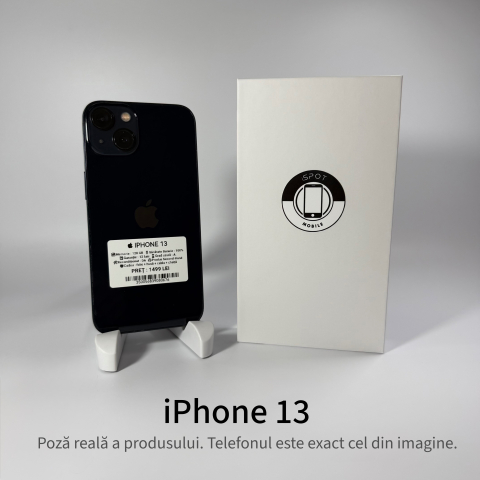 iPhone - iPhone 13 128GB Midnight Grad A – Second Hand - GARANȚIE 2 ANI