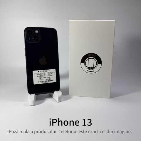 Telefoane - iPhone 13 128GB Midnight Grad A- • Second Hand • GARANȚIE 2 ANI