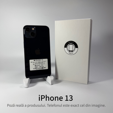 iPhone - iPhone 13 128GB Midnight Grad A • Second Hand • GARANȚIE 2 ANI