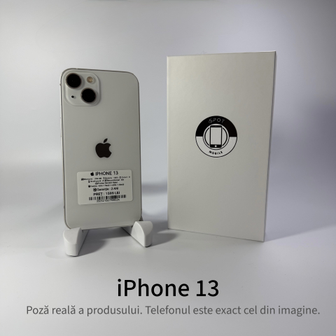 Telefoane - iPhone 13 256 GB  Starlight Grad A – Second Hand - GARANȚIE 2 ANI