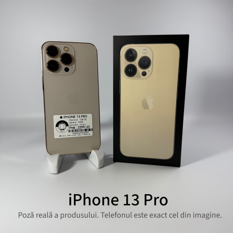 iPhone - iPhone 13 Pro 128GB Gold Grad A – Second Hand - GARANȚIE 2 ANI