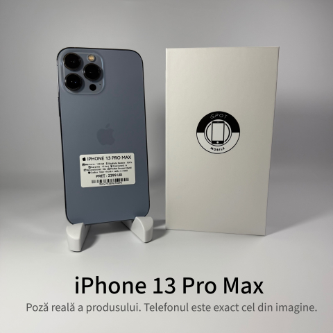 iPhone - iPhone 13 Pro Max 128GB Blue Grad A – Second Hand - GARANȚIE 2 ANI