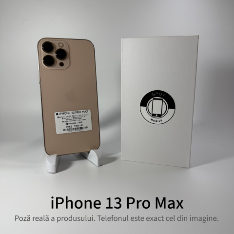 iPhone - iPhone 13 Pro Max 128GB Gold Grad A • Second Hand • GARANȚIE 2 ANI