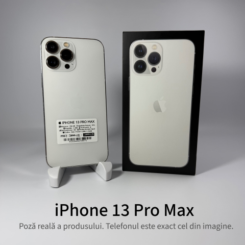 iPhone - iPhone 13 Pro Max 256GB Silver Grad A – Second Hand - GARANȚIE 2 ANI