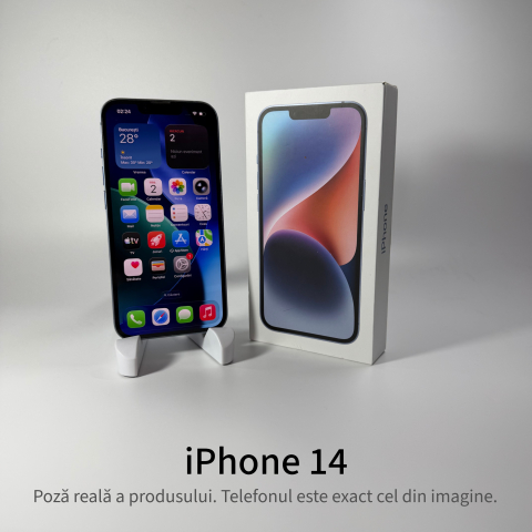 iPhone 14 128GB Blue Grad A • Second Hand • GARANȚIE 2 ANI [1]