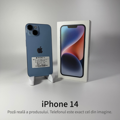 Telefoane - iPhone 14 128GB Blue Grad A • Second Hand • GARANȚIE 2 ANI