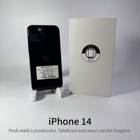 Telefoane - iPhone 14 128GB Midnight Grad A - Second Hand - GARANTIE 2 ANI