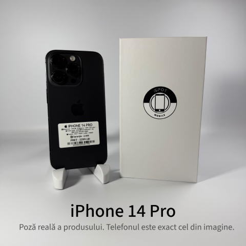 iPhone - iPhone 14 Pro 128GB Black Grad A/B – Second Hand - GARANȚIE 2 ANI