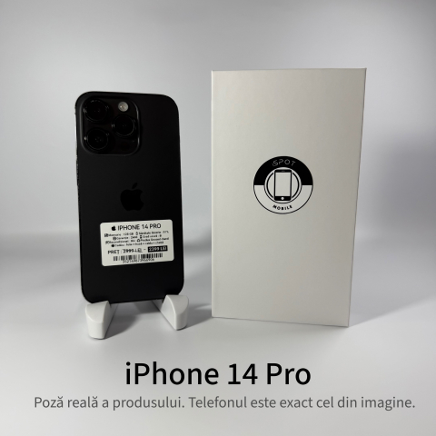 iPhone - iPhone 14 Pro 128GB Black Grad B – Second Hand - GARANȚIE 2 ANI