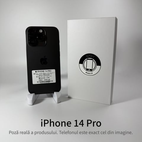 iPhone - iPhone 14 Pro 256GB Black Grad A • Second Hand • GARANȚIE 2 ANI