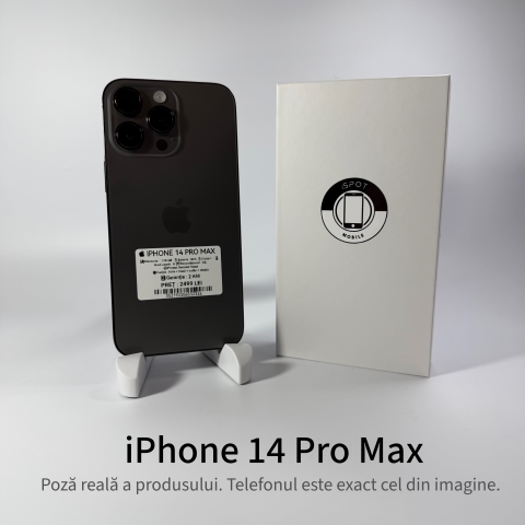 Telefoane - iPhone 14 Pro Max 128 GB Black Grad A – Second Hand - GARANȚIE 2 ANI