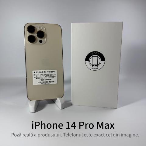 iPhone - iPhone 14 Pro Max 128GB Gold Grad A – Second Hand - GARANȚIE 2 ANI