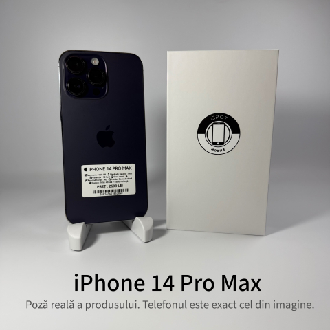 iPhone - iPhone 14 Pro Max 128GB Purple Grad A – Second Hand - GARANȚIE 2 ANI