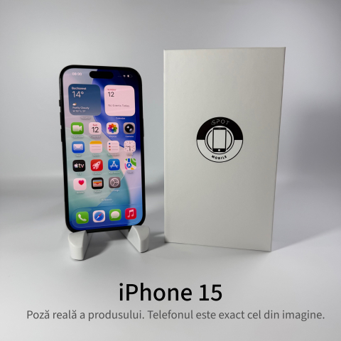iPhone 15 128GB Black Grad A – Second Hand - GARANȚIE 2 ANI [1]