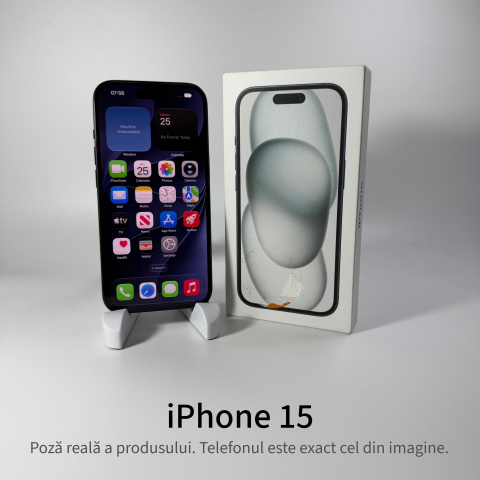 iPhone 15 128GB Black Grad A • Second Hand • GARANȚIE 2 ANI [1]