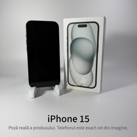 iPhone 15 128GB Black Grad A • Second Hand • GARANȚIE 2 ANI [2]