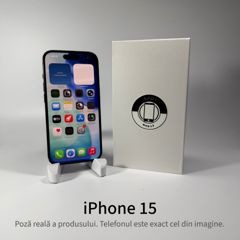 iPhone 15 128GB Black Grad A- • Second Hand • GARANȚIE 2 ANI [1]