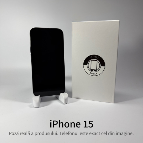 iPhone 15 128GB Black Grad A- • Second Hand • GARANȚIE 2 ANI [2]