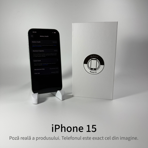 iPhone 15 128GB Green Grad A- • Second Hand • GARANȚIE 2 ANI [4]