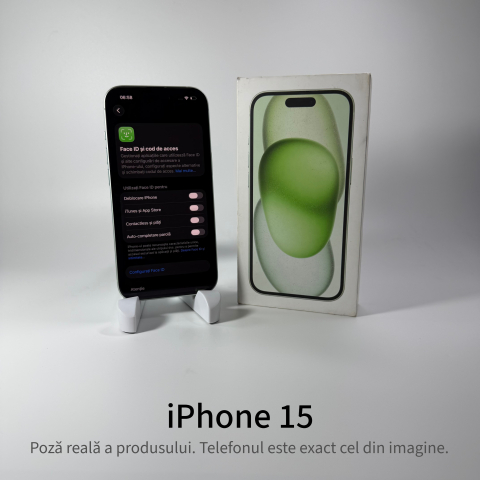 iPhone 15 128GB Green Grad A • Second Hand • GARANȚIE 2 ANI [3]