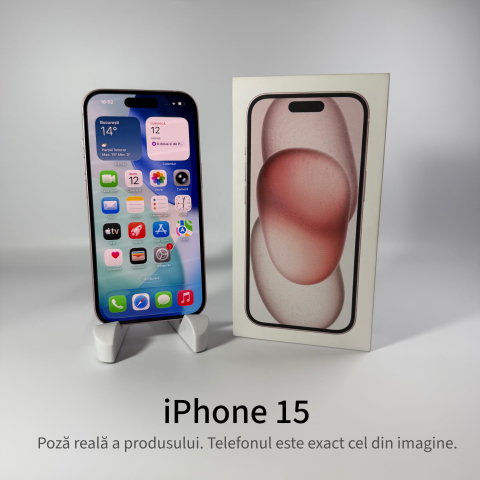 iPhone 15 128GB Pink Grad A – Second Hand - GARANȚIE 2 ANI [1]