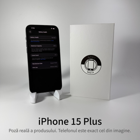 iPhone 15 Plus 128GB Black Grad A • Second Hand • GARANȚIE 2 ANI [4]