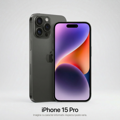 Telefoane - iPhone 15 Pro 128GB Black Grad A – Second Hand