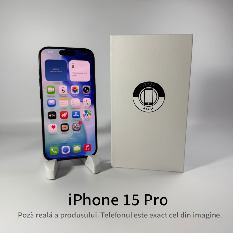 iPhone 15 Pro 128GB Black Grad A – Second Hand - GARANȚIE 2 ANI [1]