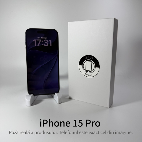 iPhone 15 Pro 128GB Blue Titanium Grad A • Second Hand • GARANȚIE 2 ANI [2]