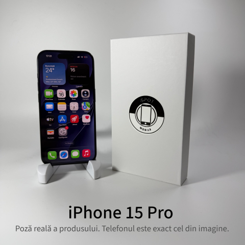 iPhone 15 Pro 128GB Blue Titanium Grad A • Second Hand • GARANȚIE 2 ANI [1]
