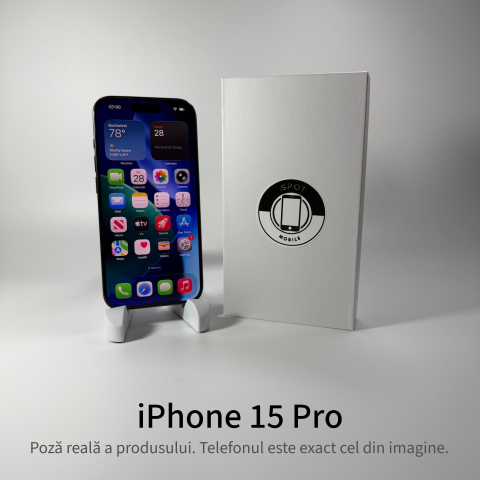 iPhone 15 Pro 256GB Black Grad A • Second Hand • GARANȚIE 2 ANI [1]