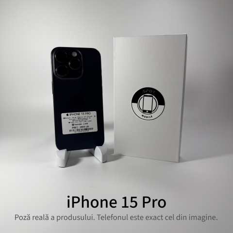 iPhone - iPhone 15 Pro 256GB Black Grad A • Second Hand • GARANȚIE 2 ANI