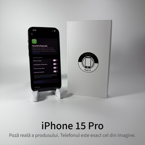 iPhone 15 Pro 256GB Black Grad A • Second Hand • GARANȚIE 2 ANI [3]