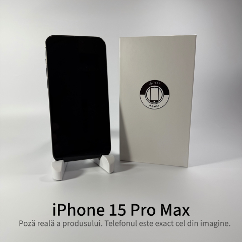 iPhone 15 Pro Max 256GB Black Grad A – Second Hand – GARANȚIE 2 ANI [2]