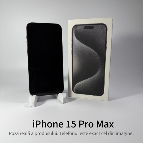 iPhone 15 Pro Max 256GB Black Grad A • Second Hand • GARANȚIE 2 ANI [2]