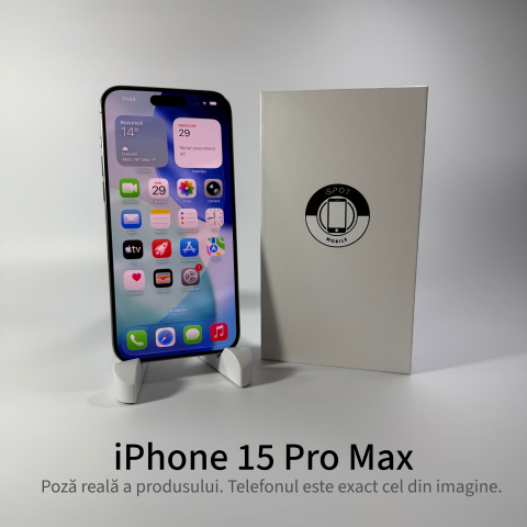iPhone 15 Pro Max 256GB Natural Grad A – Second Hand – GARANȚIE 2 ANI [1]
