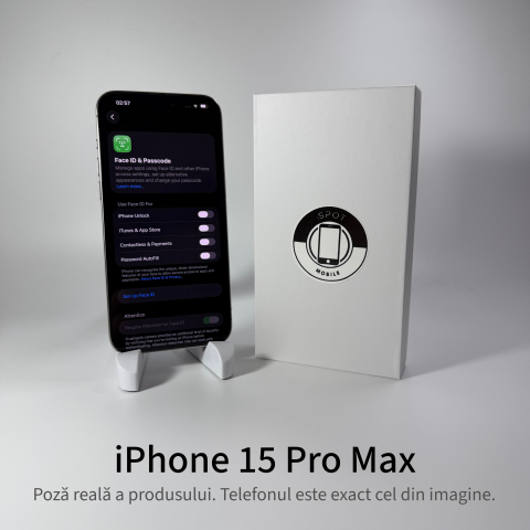 iPhone 15 Pro Max 256GB Natural Grad A • Second Hand • GARANȚIE 2 ANI [3]