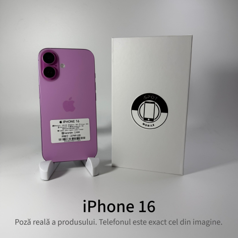 iPhone - iPhone 16 128GB Pink Grad A • Second Hand • GARANȚIE 2 ANI