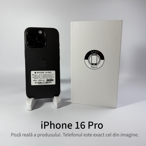 iPhone - iPhone 16 Pro 256GB Black Grad B – Second Hand - GARANȚIE 2 ANI