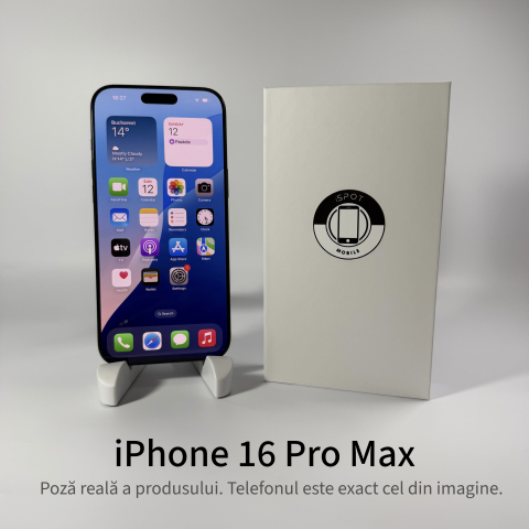 iPhone 16 Pro Max 256GB Black Titanium Grad A - GARANȚIE 2 ANI [1]