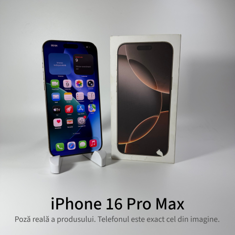 iPhone 16 Pro Max 256GB Desert Grad A • Second Hand • GARANȚIE 2 ANI [1]