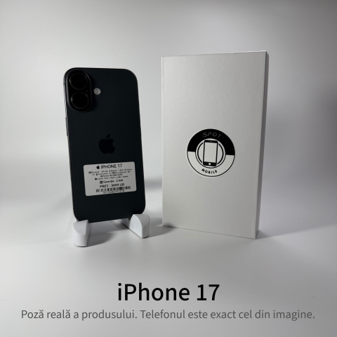 iPhone 17 - iPhone 17 256GB Black Grad A+ • Second Hand • GARANȚIE 2 ANI