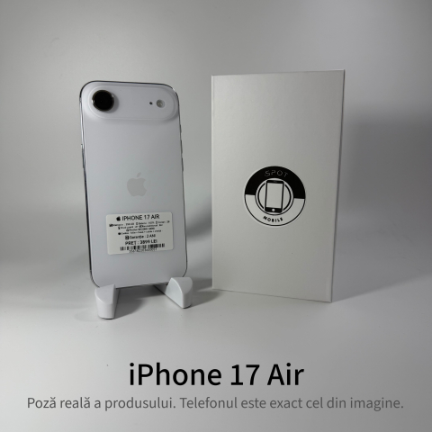 Telefoane - iPhone 17 Air 256GB White Grad A+ • Second Hand • GARANȚIE 2 ANI