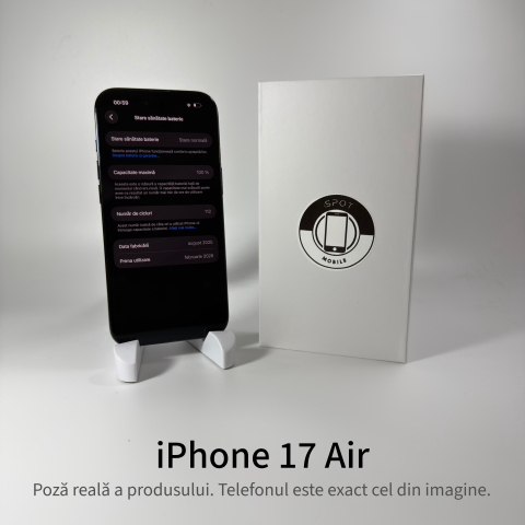 iPhone 17 Air 512GB Black Grad A • Second Hand • GARANȚIE 2 ANI [3]