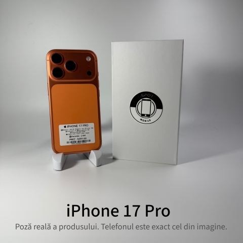 Telefoane - iPhone 17 Pro 256GB 12GB RAM Orange Grad A- • Second Hand • GARANȚIE 2 ANI