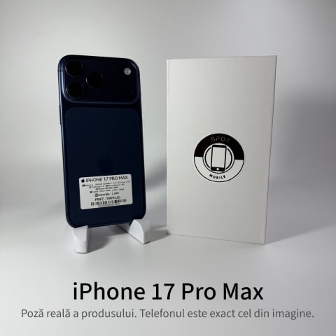 iPhone - iPhone 17 Pro Max 256GB 12GB RAM Blue Grad A- • Second Hand • GARANȚIE 2 ANI