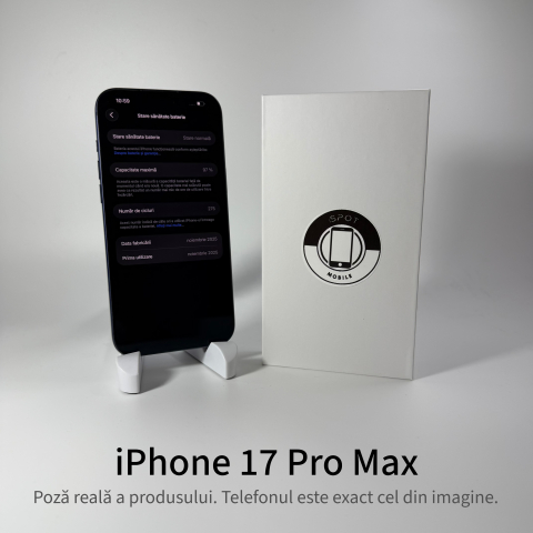 iPhone 17 Pro Max 256GB 12GB RAM Blue Grad A- • Second Hand • GARANȚIE 2 ANI [4]